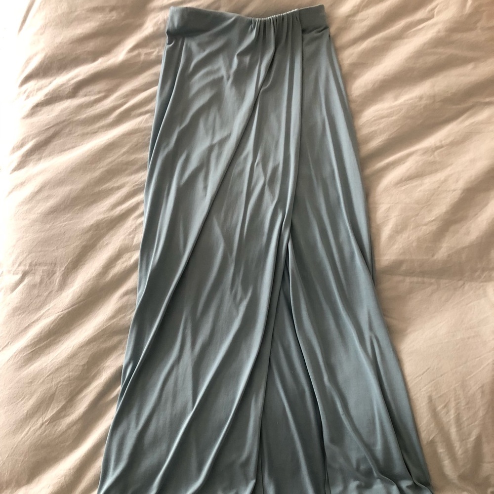 BCBG flowy skirt with high slit.